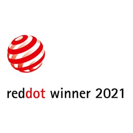 تُظهر شعارات الجائزة طراز QNED99 من إل جي باعتباره الفائز بجائزة النقطة الحمراء لعام 2021 على اليسار، والمستشار التقني لجائزة الأفضل بمعرض الإلكترونيات الاستهلاكية لعام 2021 على اليمين.