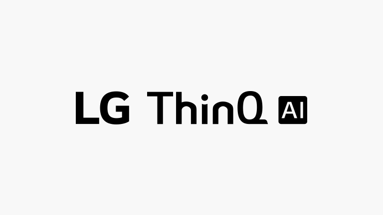 بطاقة تصف الأوامر الصوتية. يتضمن شعار ThinQ AI من إل جي.