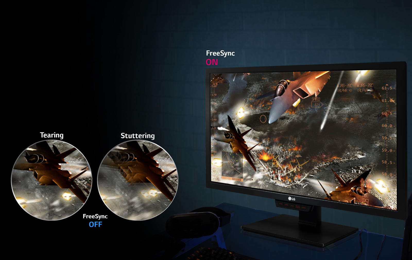 Fluid Gaming Motion : <br>AMD FreeSync™ Technology1