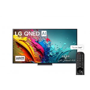 تلفزيون LG QNED QNED80 4K الذكي مقاس 65 بوصة المدعوم بجهاز التحكم AI Magic remote وميزة HDR10 وواجهة webOS24 طراز 65QNED80T6B عام (2024)