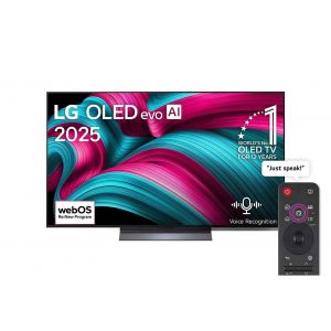 تلفزيون LG OLED evo AI C5 مقاس 83 بوصة بدقة 4K 144Hz ومدعوم بجهاز التحكم AI Magic remote وواجهة webOS25 طراز عام 2025