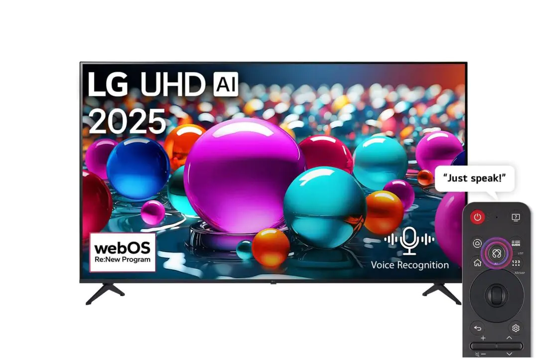 50 inch LG UHD AI UA85 4K Smart TV AI Magic Remote HDR10 webOS25